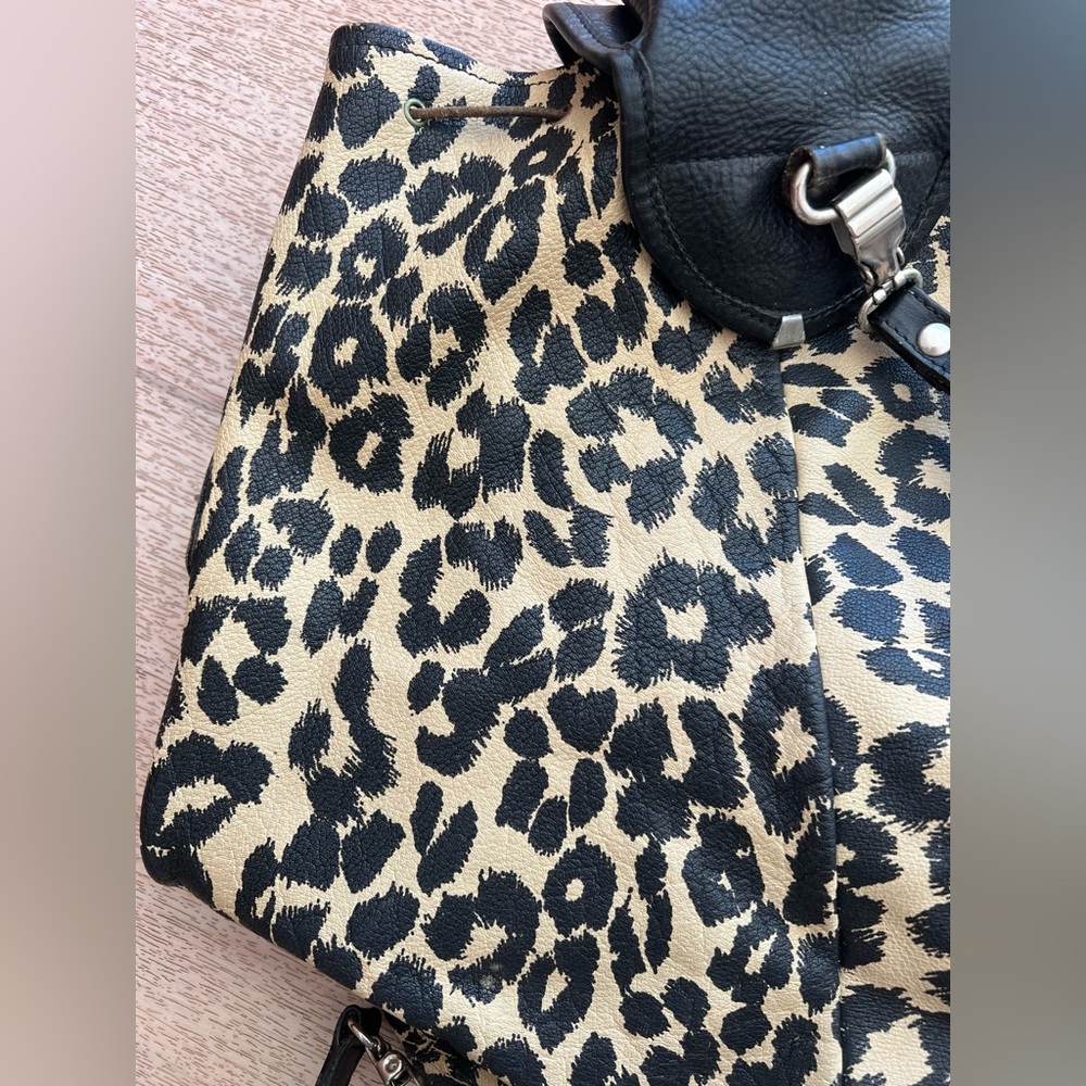 Furla suede leather leopard and black backpack - Picture 13 of 14